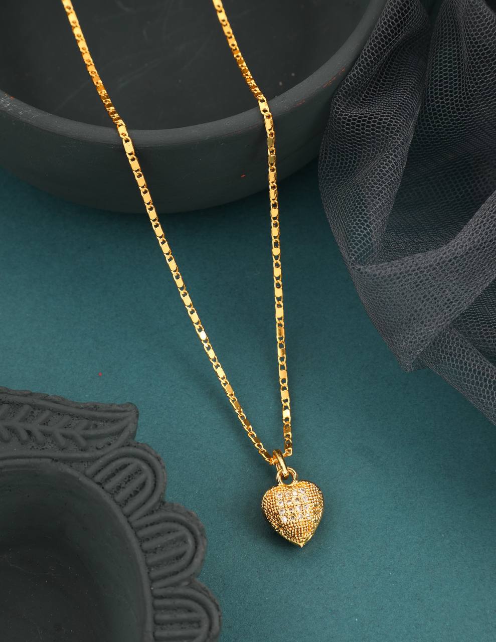 Katrina Gold Heart Pendant