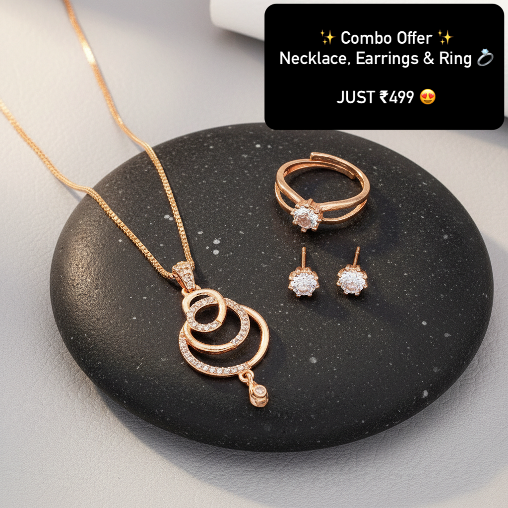 Interlinked Circle Jewelry Set