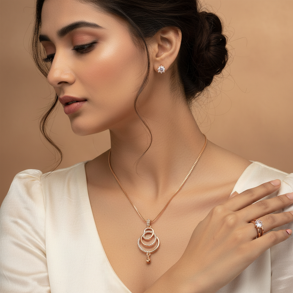 Interlinked Circle Jewelry Set