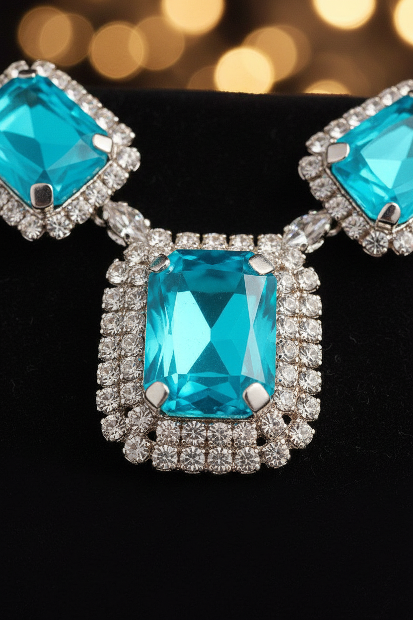 Rubi Necklace Set - Teal