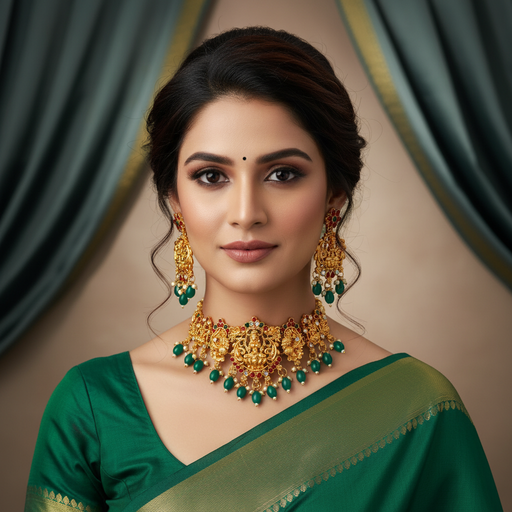 Lakshmi Temple Necklace Set