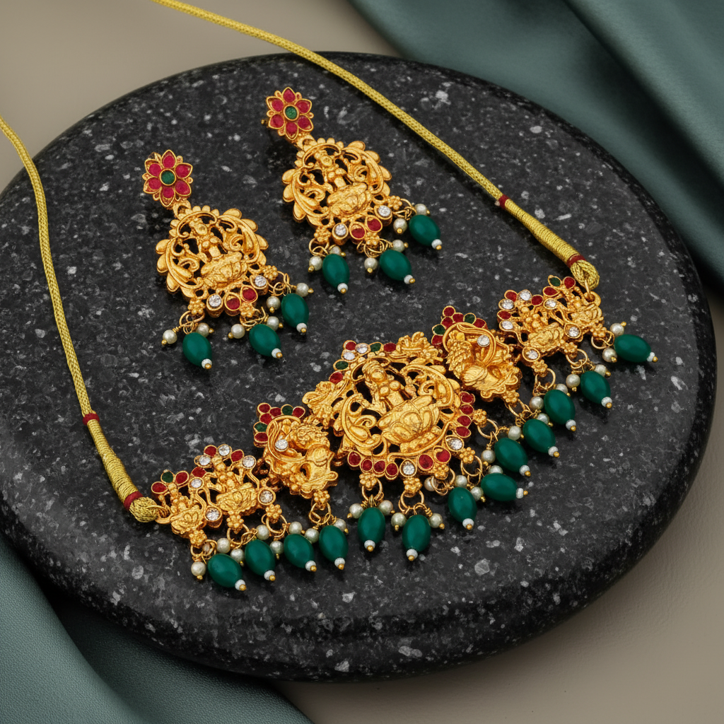 Lakshmi Temple Necklace Set