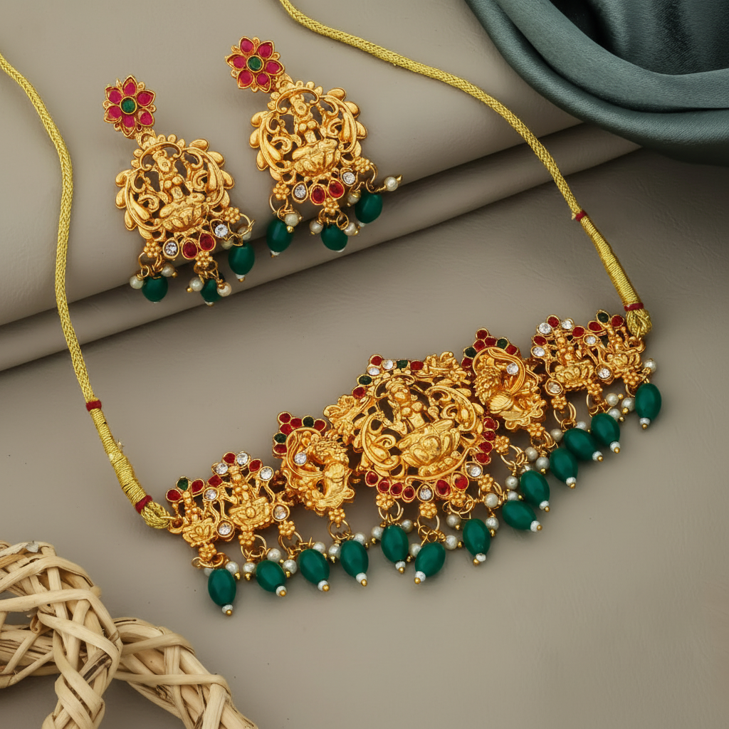 Lakshmi Temple Necklace Set