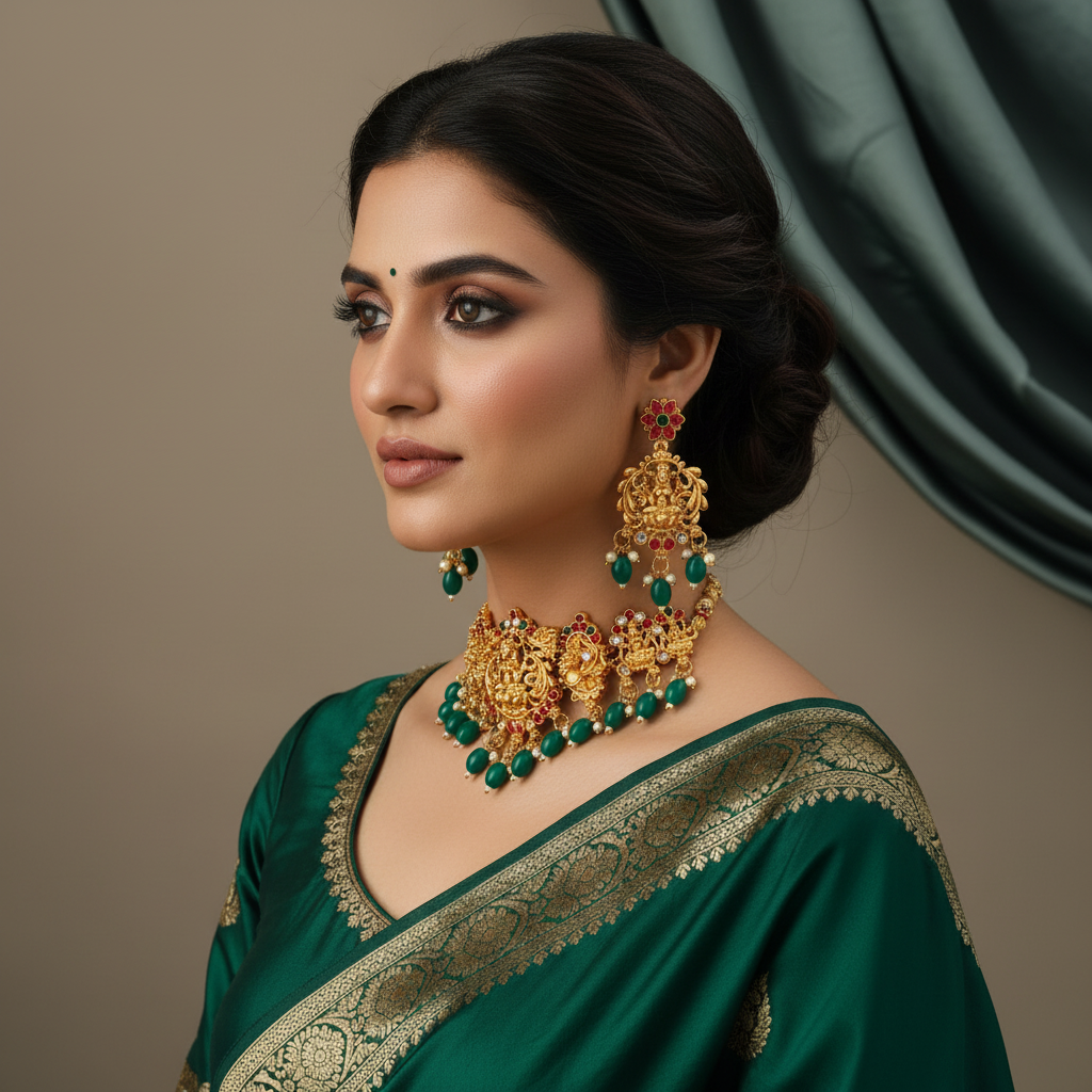 Lakshmi Temple Necklace Set