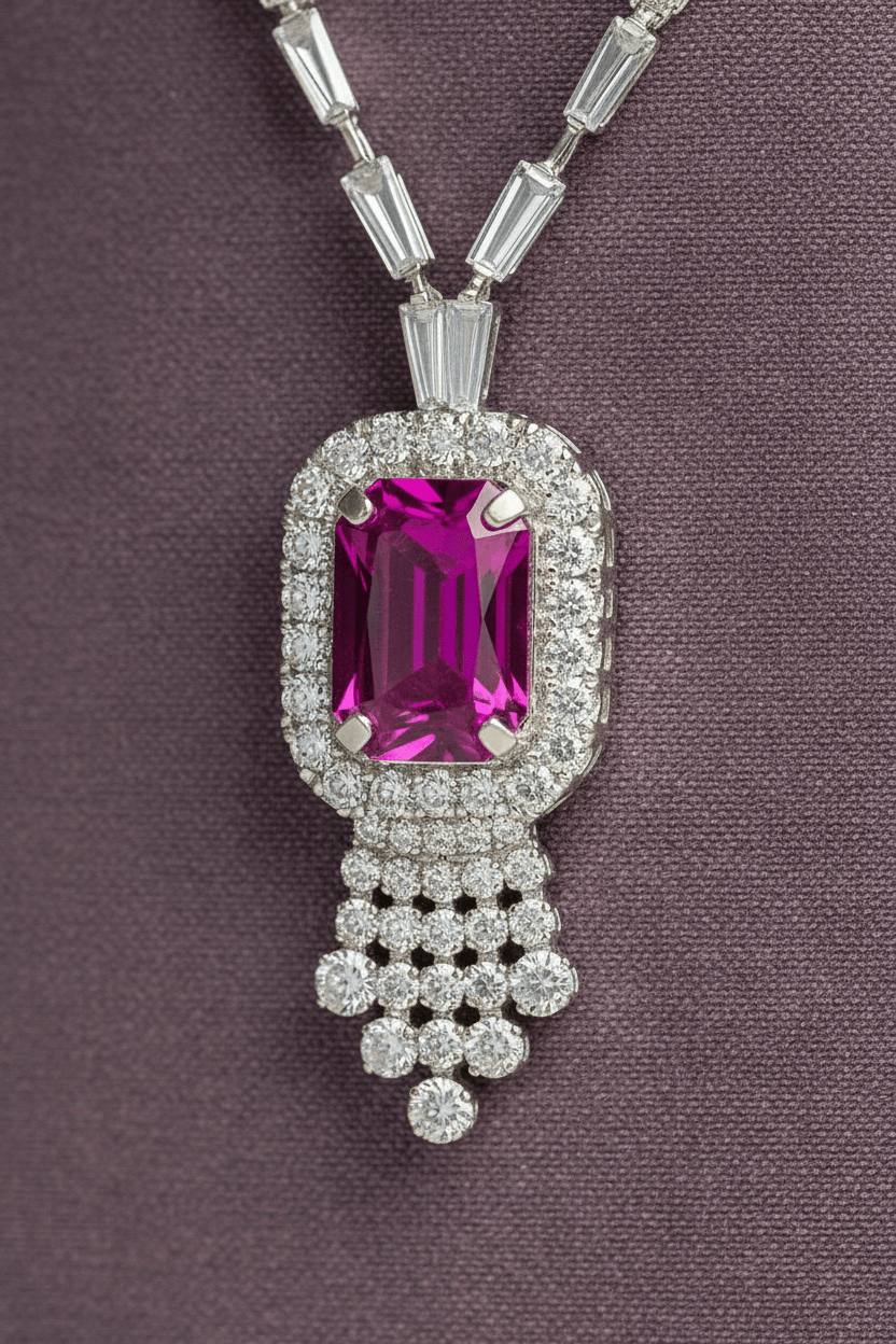 Purple Rangila Premium Necklace & Earrings Set