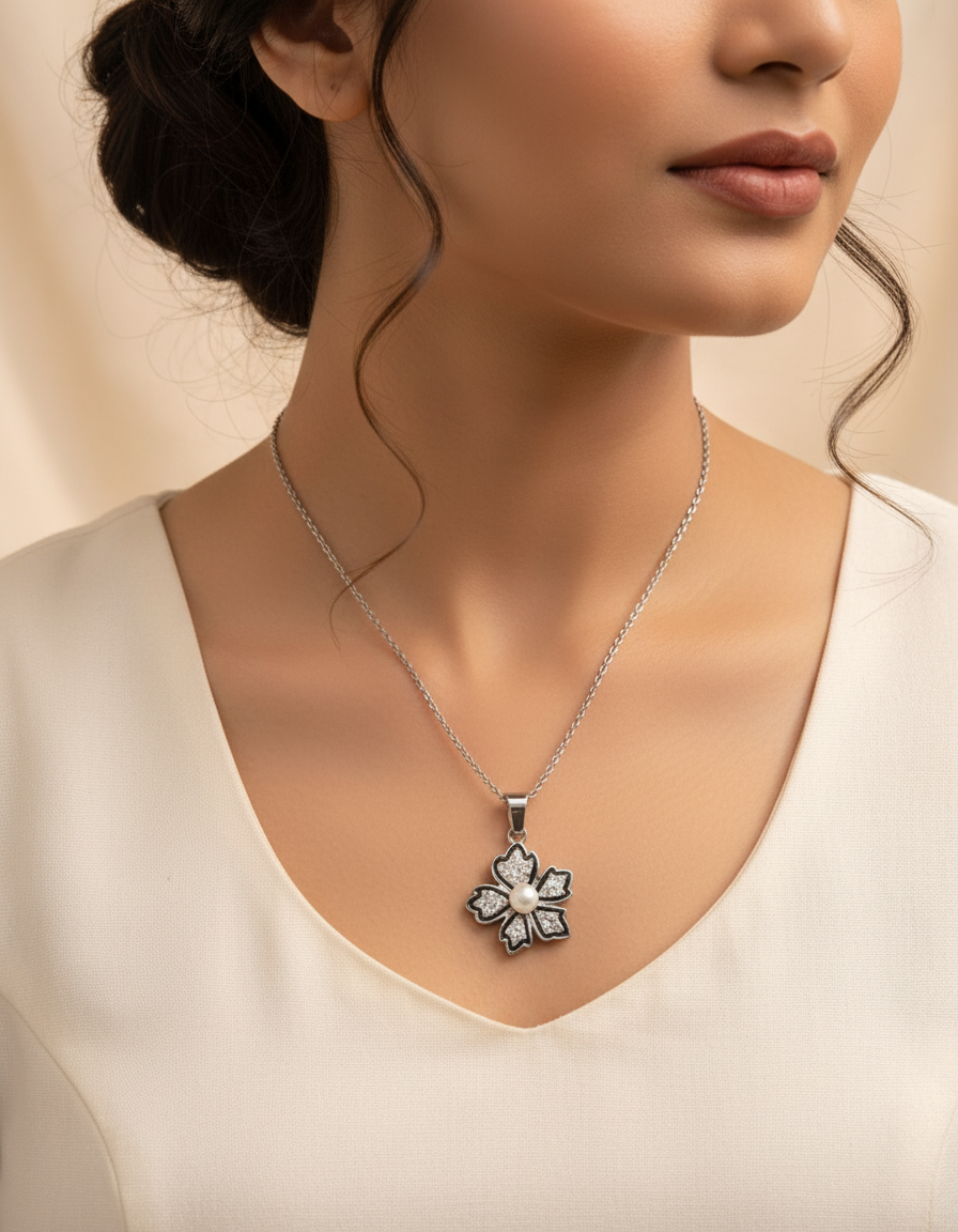 FLOWER PENDANT ELEGANT PEARL