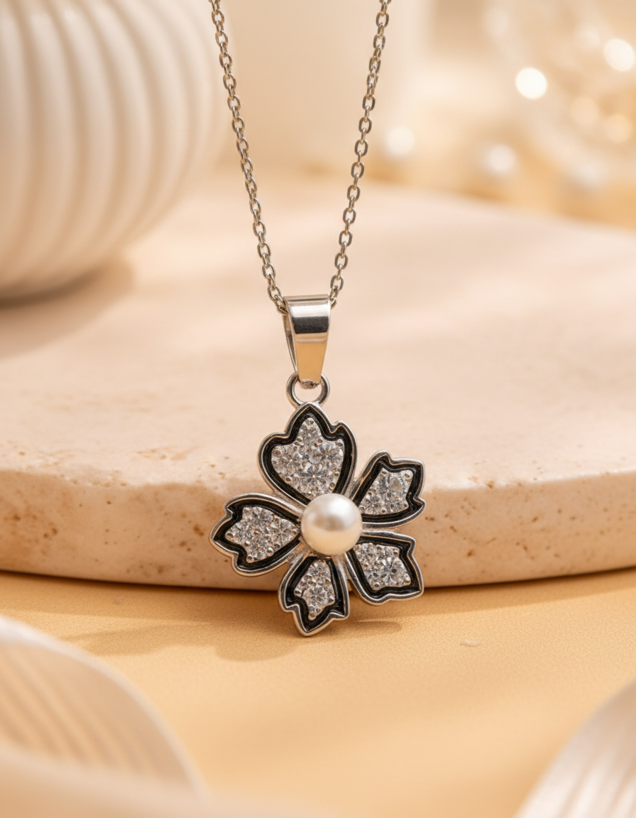 FLOWER PENDANT ELEGANT PEARL