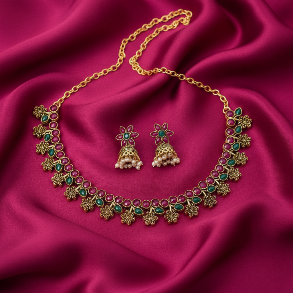 Classic Temple Style Necklace Set