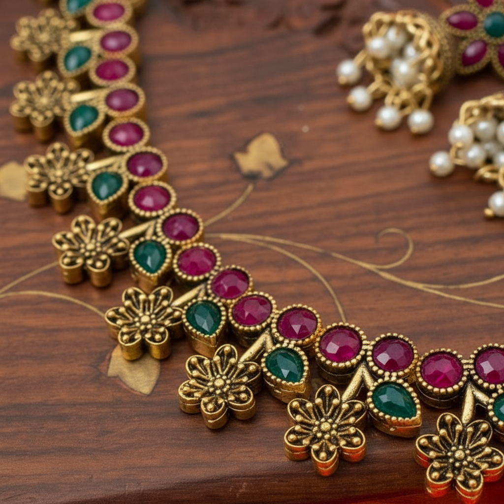 Classic Temple Style Necklace Set