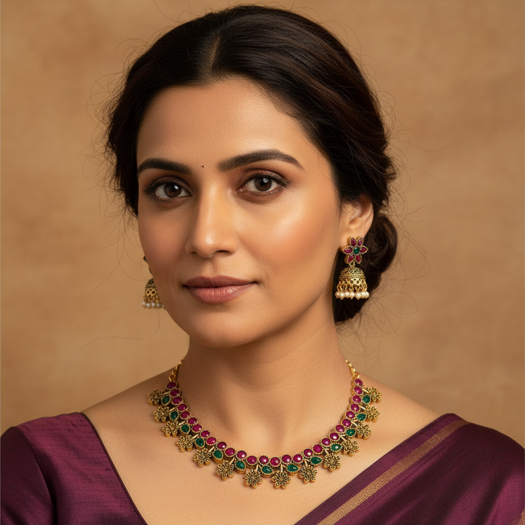 Classic Temple Style Necklace Set