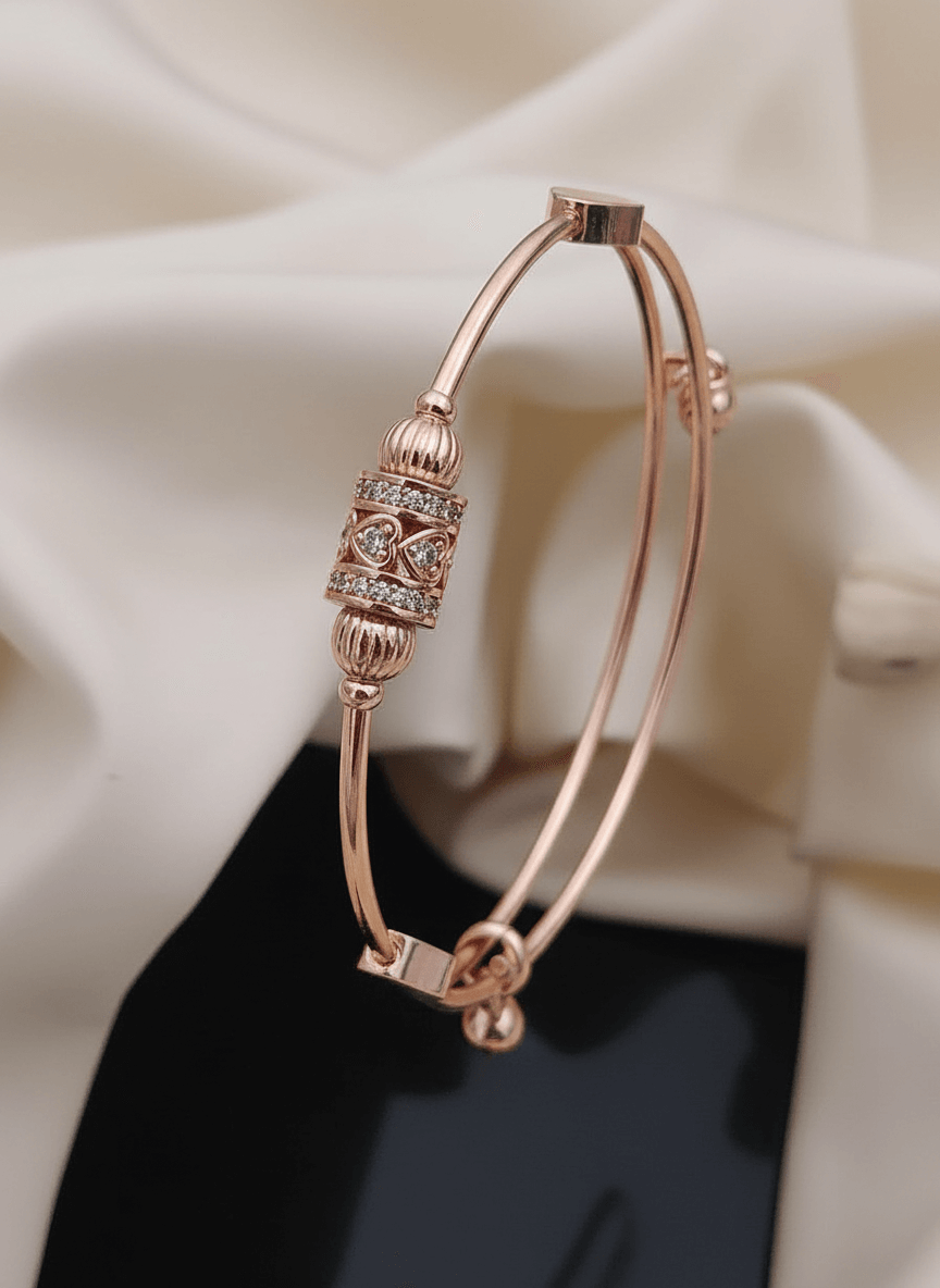 Elegant Rose Gold Kada Bracelet