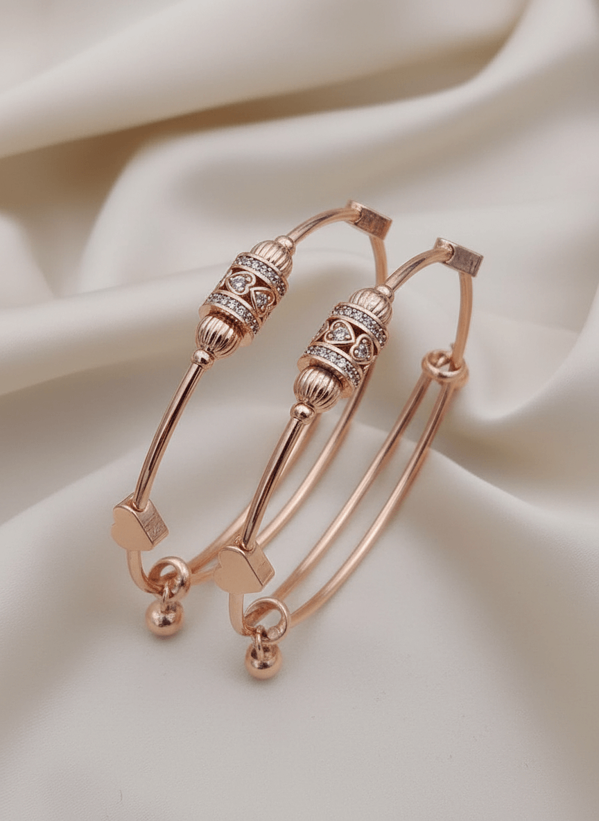 Elegant Rose Gold Kada Bracelet