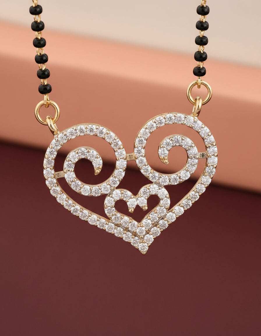 Janhvi Regal Heart Mangal Sutra Set