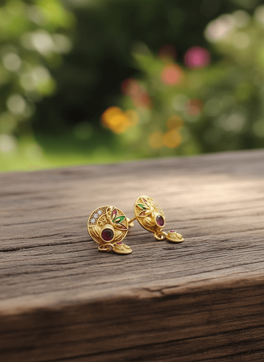 Lotus Motif Earrings For Women & Girl