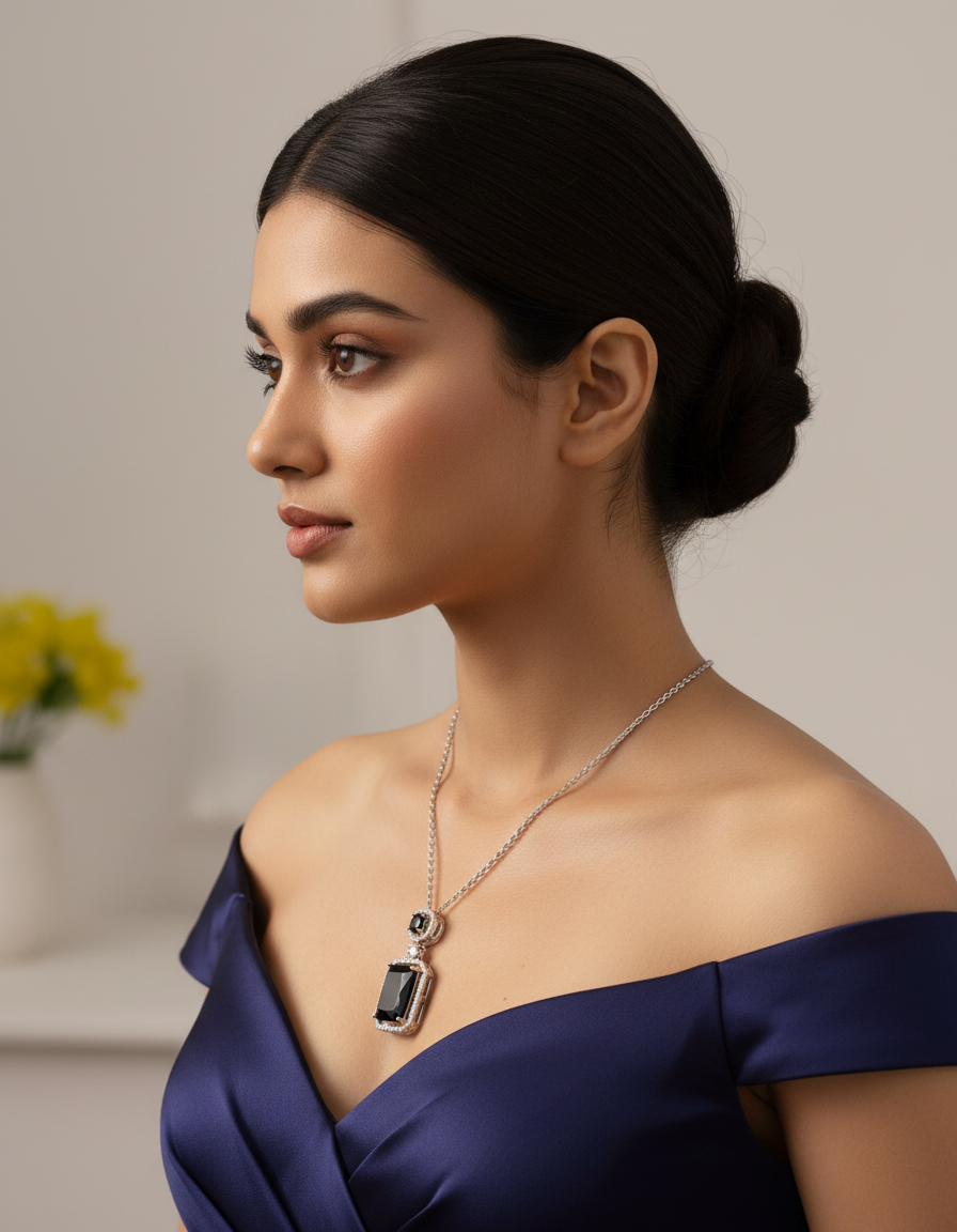 Winny Stone Pendant - Black