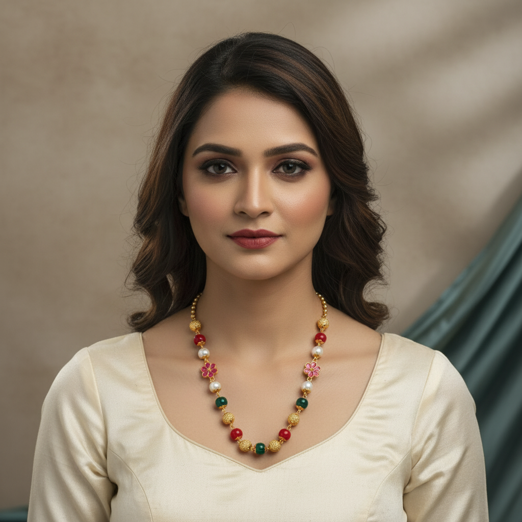 Rani ColorBloom Beaded Necklace