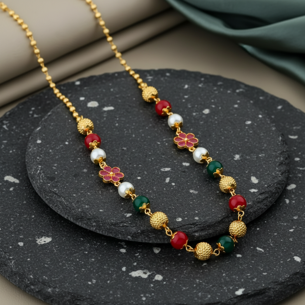 Rani ColorBloom Beaded Necklace