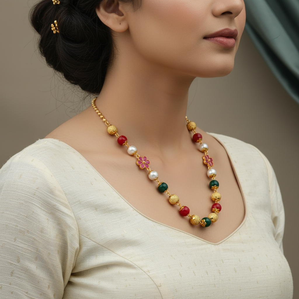 Rani ColorBloom Beaded Necklace