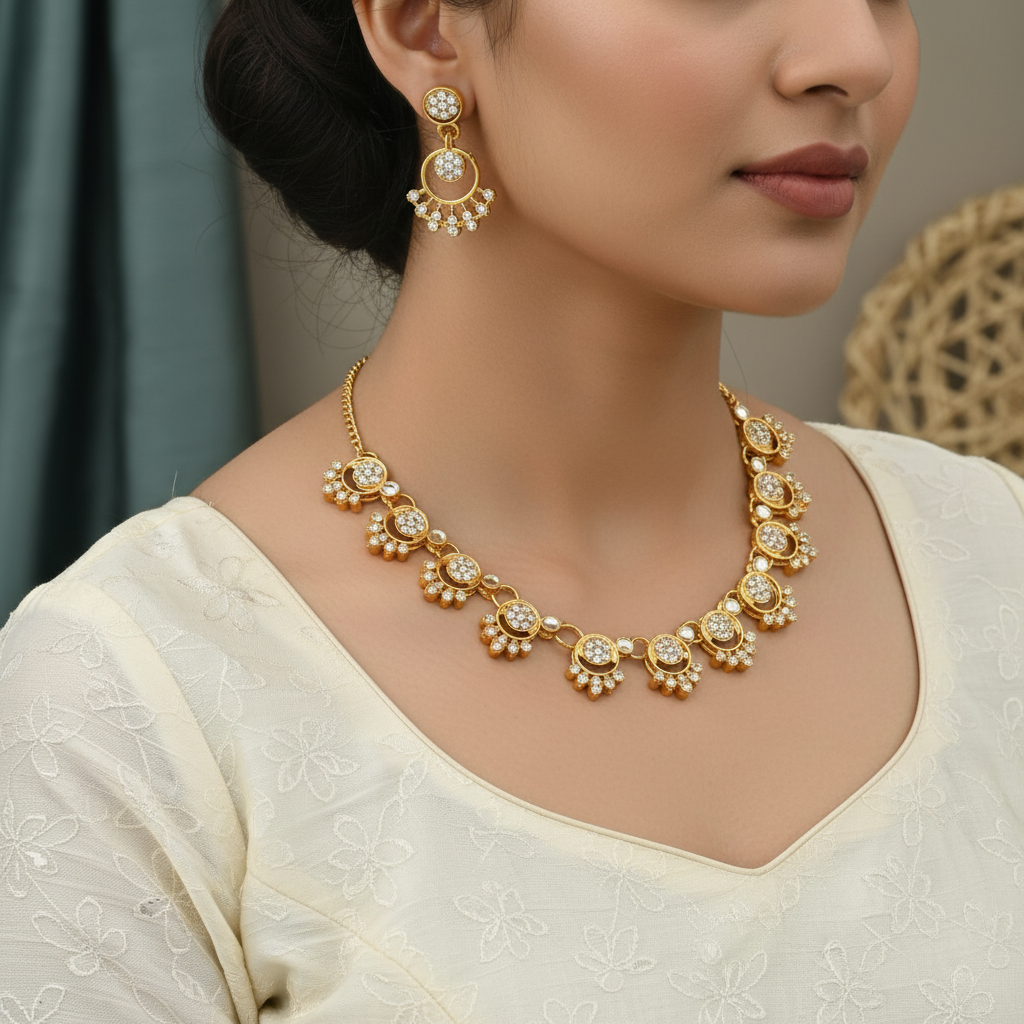 Aishwarya Radiant CZ Necklace Set