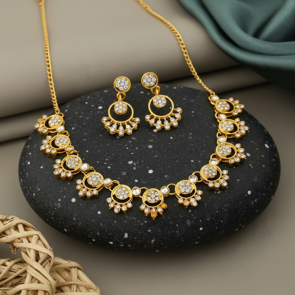 Aishwarya Radiant CZ Necklace Set
