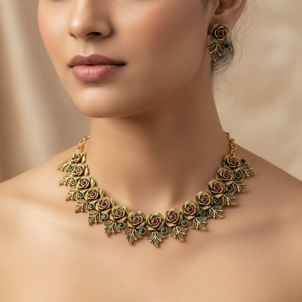 Layered Antique Necklace Set