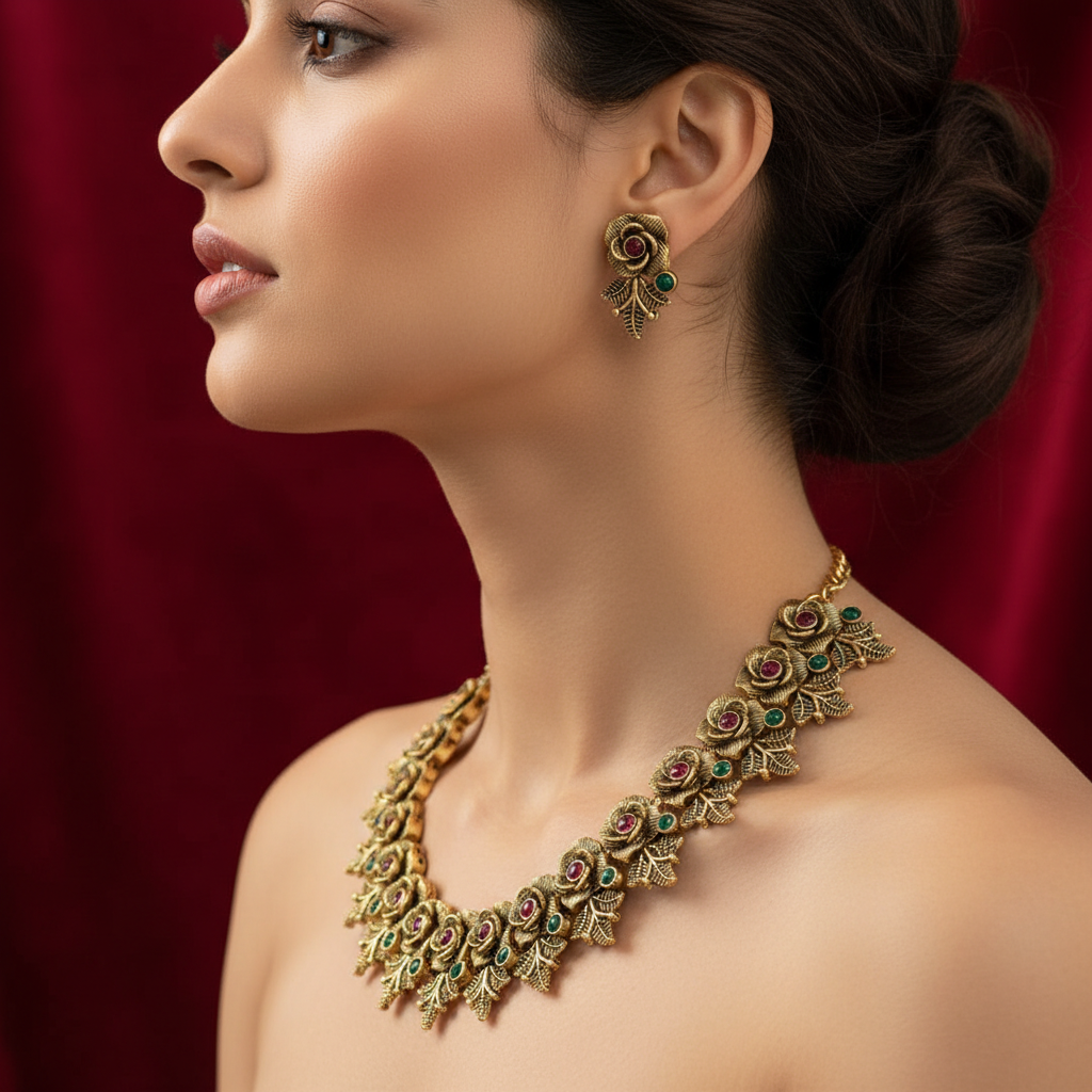 Layered Antique Necklace Set