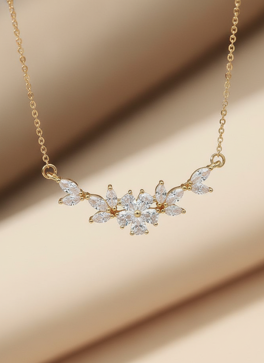 Tara Floral Sparkle Necklace