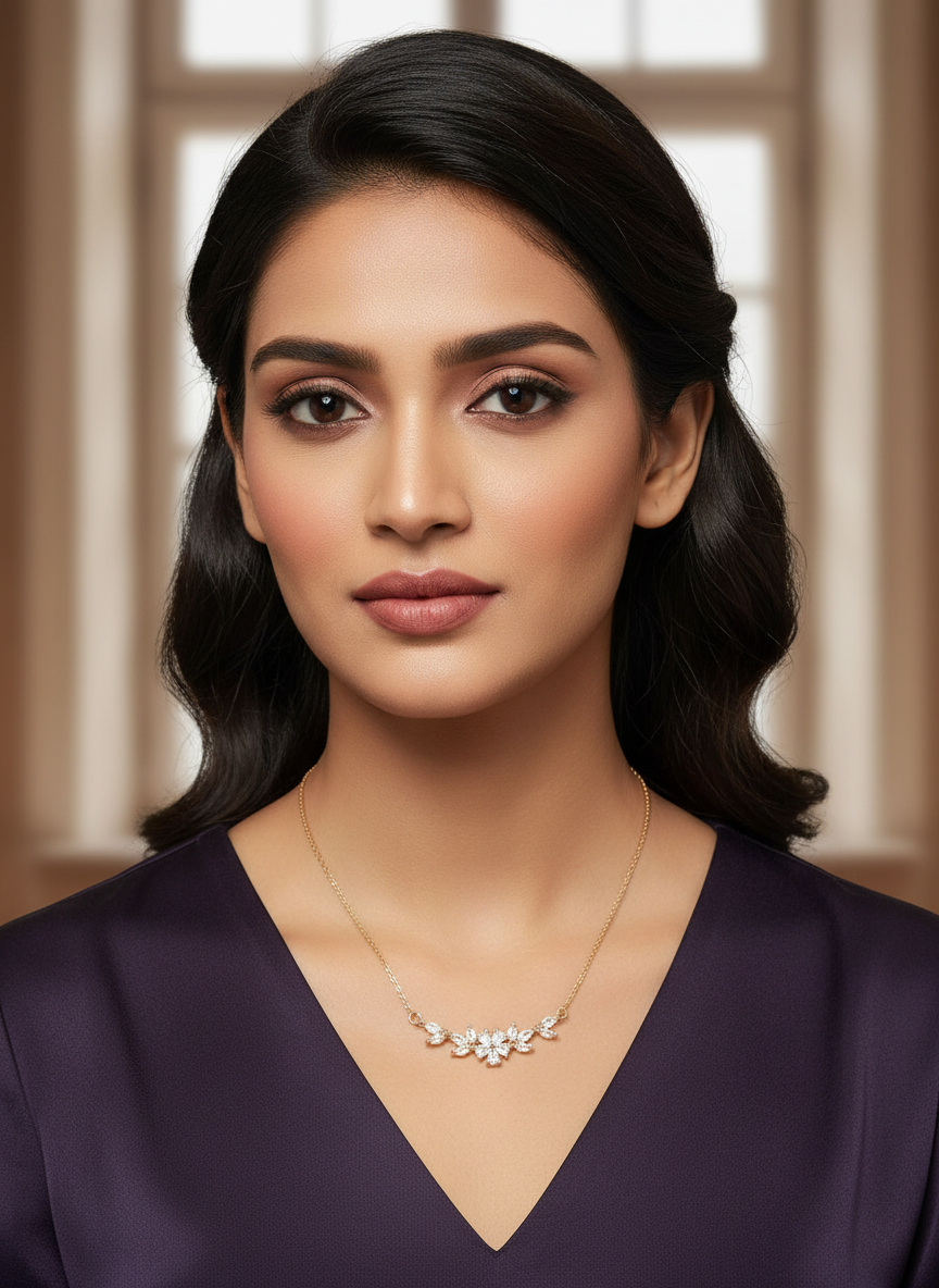 Tara Floral Sparkle Necklace