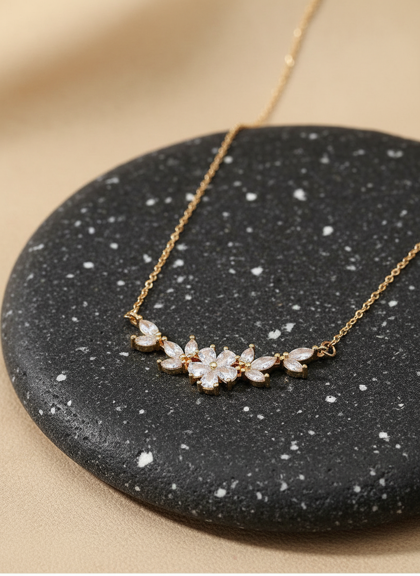 Tara Floral Sparkle Necklace