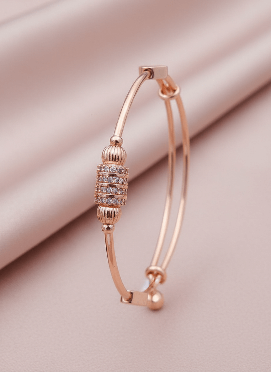 Rose Gold Crystal Row Bracelet
