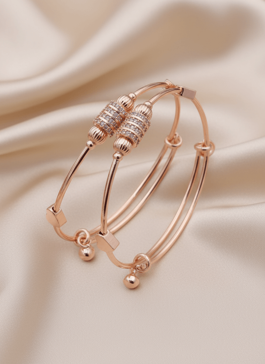 Rose Gold Crystal Row Bracelet