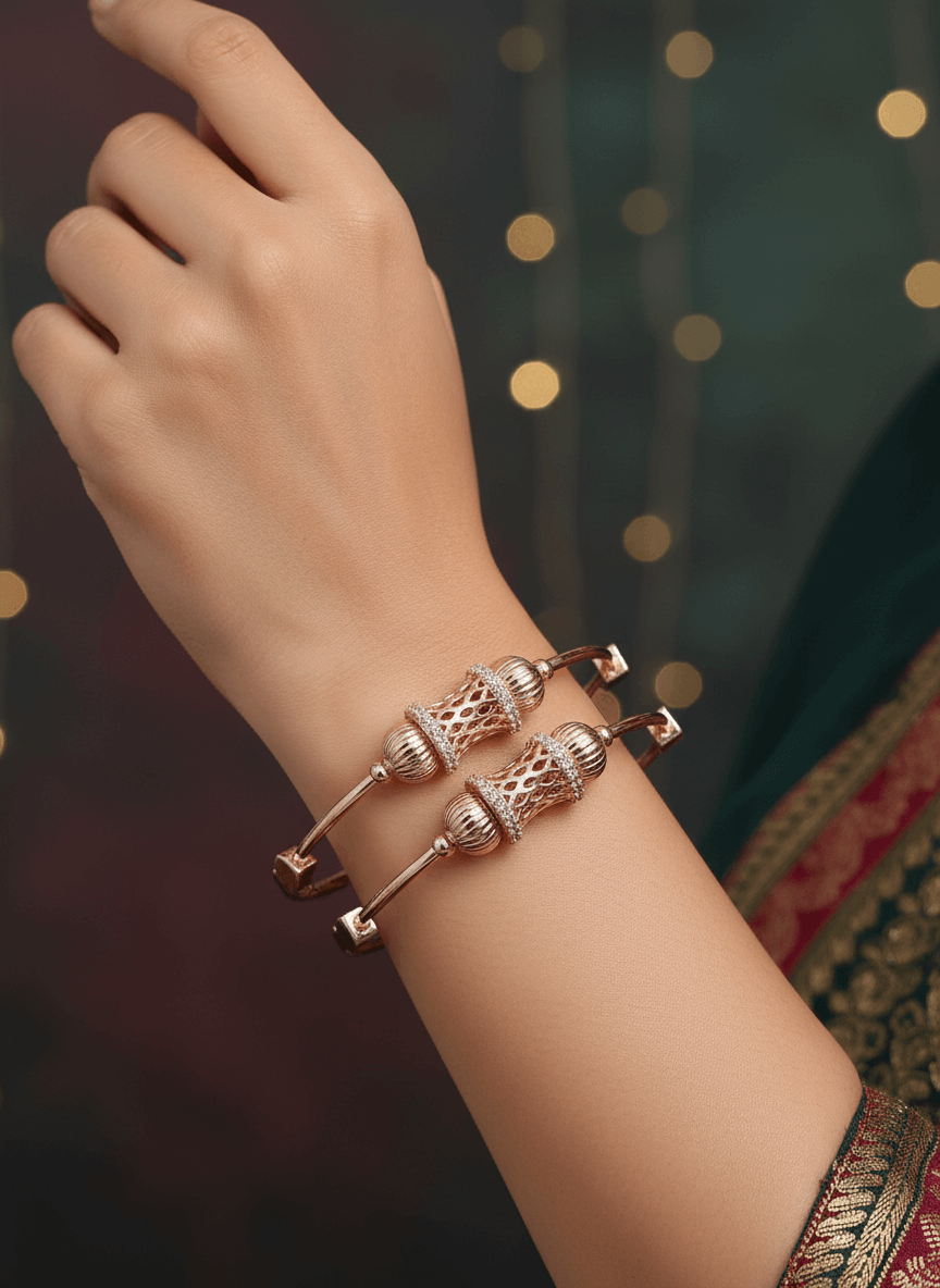 Rose Gold Designer Adjustable Bracelet