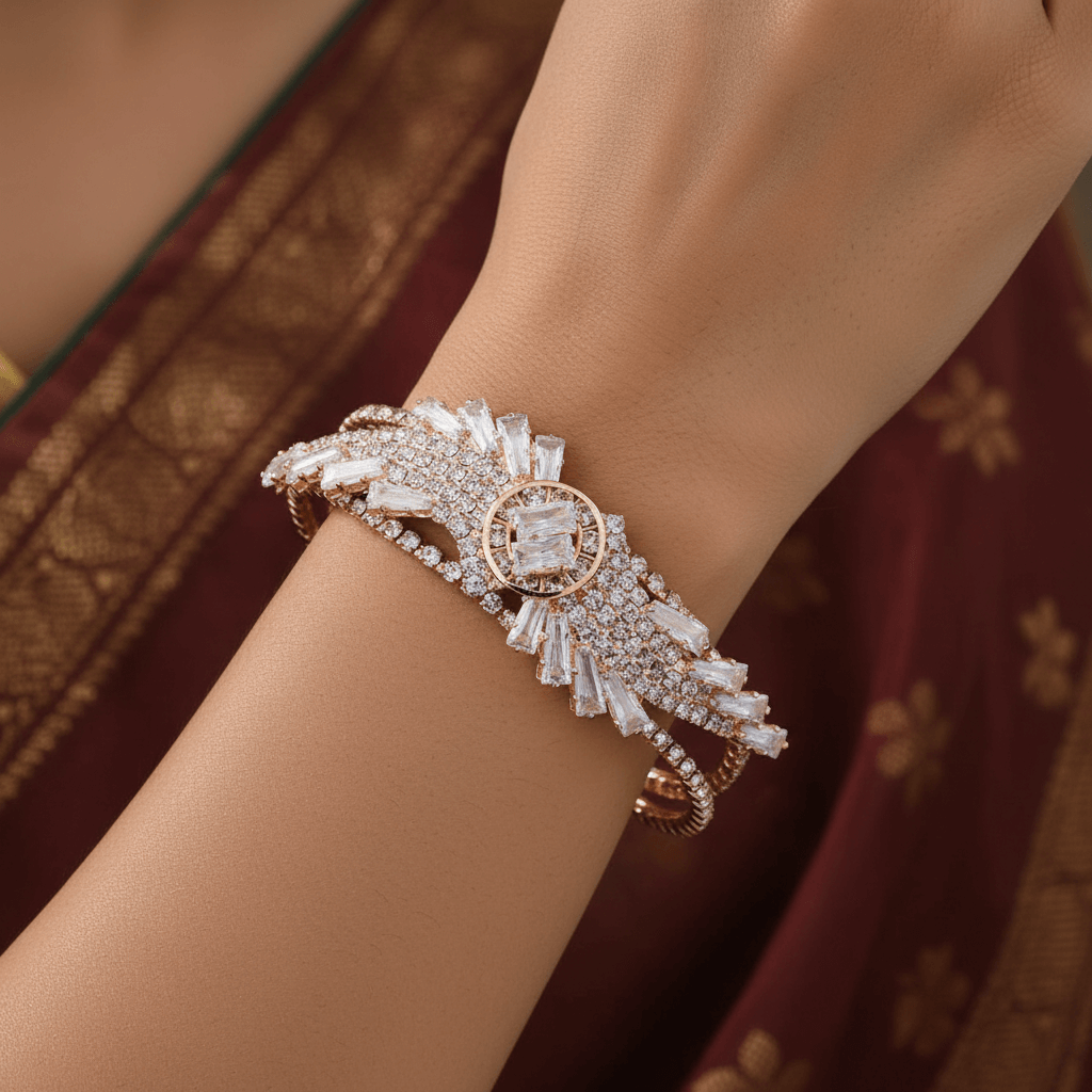 Rose Gold Sparkling Crystal Bracelet