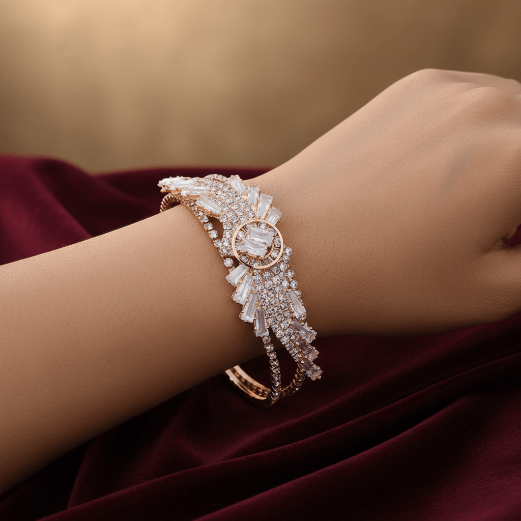Rose Gold Sparkling Crystal Bracelet