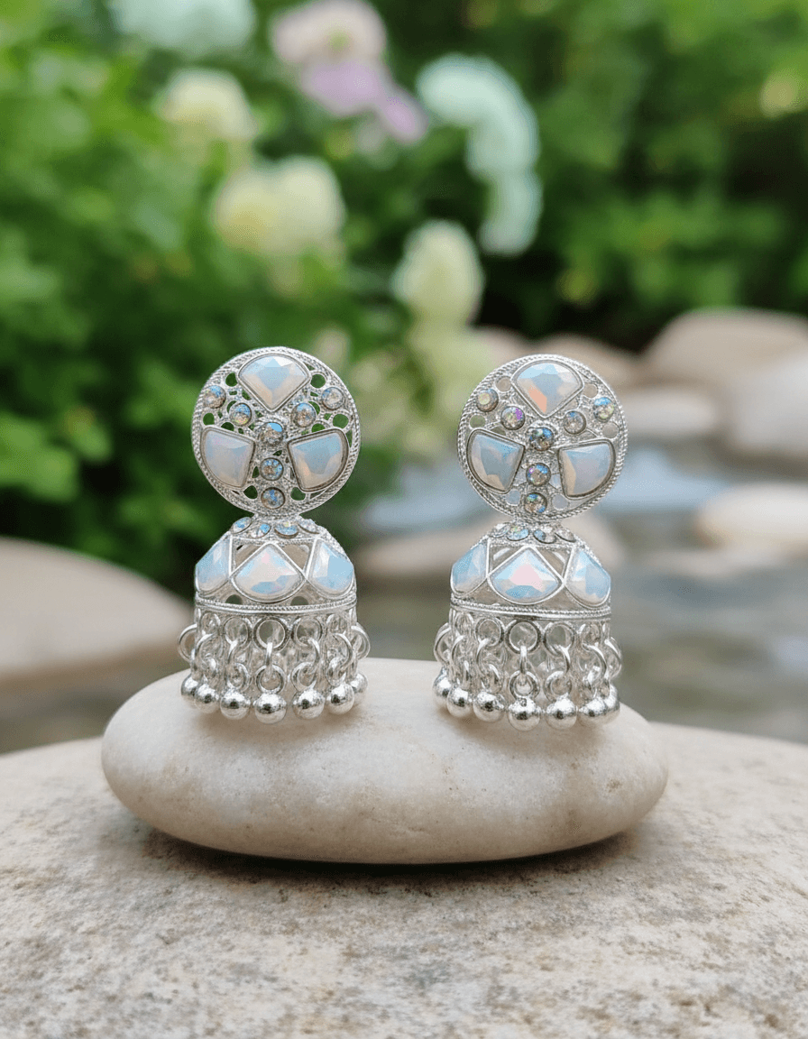Silver Premium Jhumka Earrings For Women & Girl