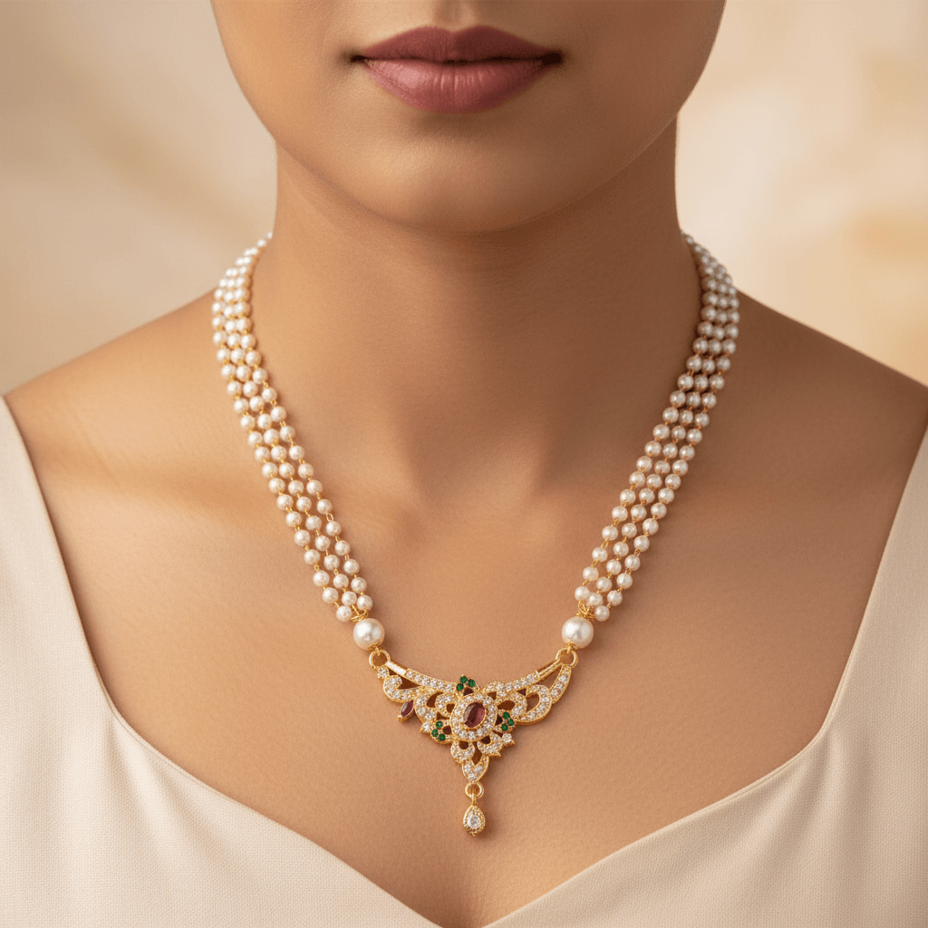Flower Pearl Necklace