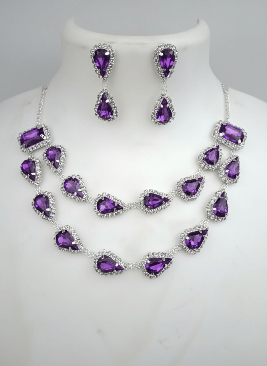 Violet Tilak Premium Necklace & Earrings Set