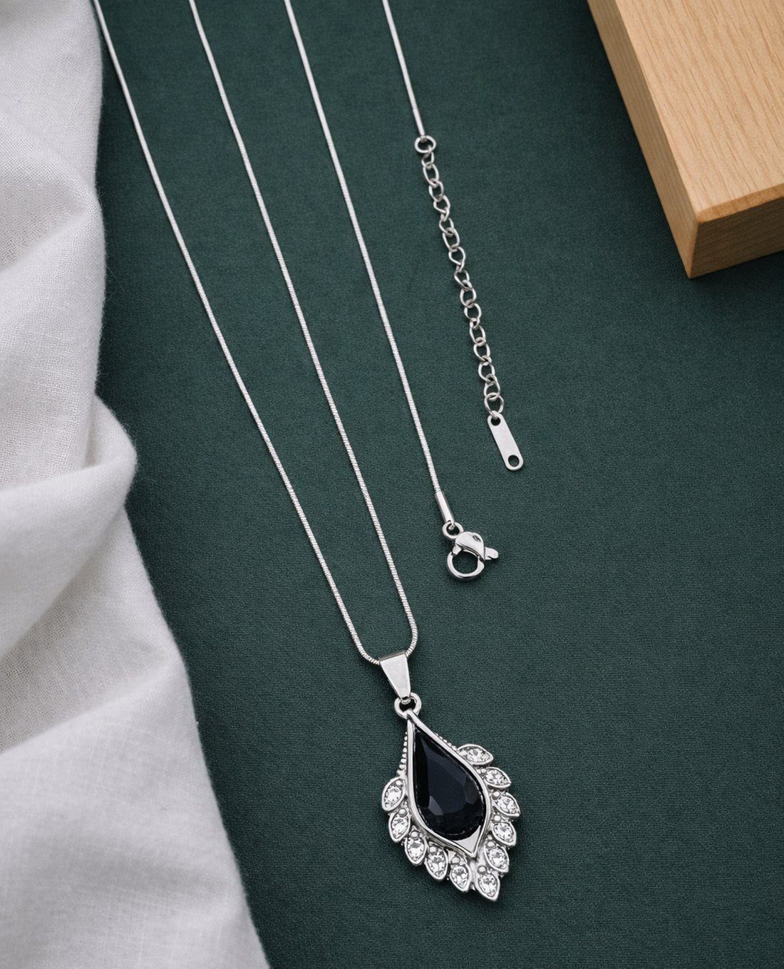 Black Crystal Teardrop Design