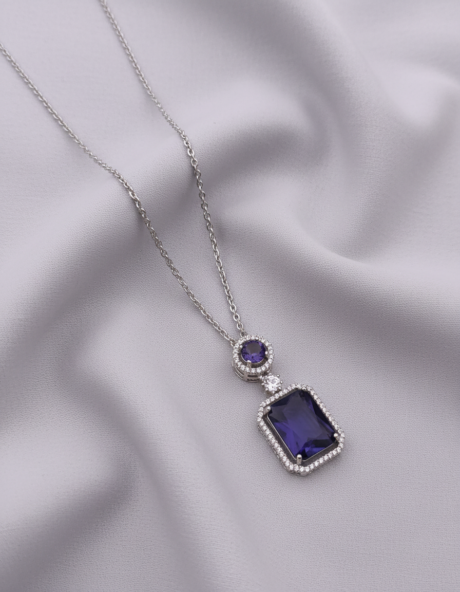 Winny Stone Pendant - Purple