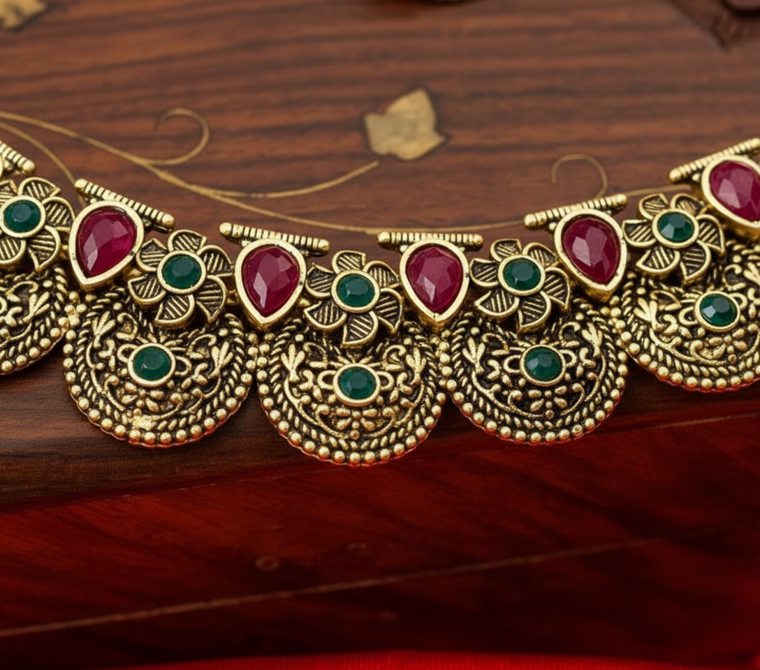 Antique Coin Style Necklace Set