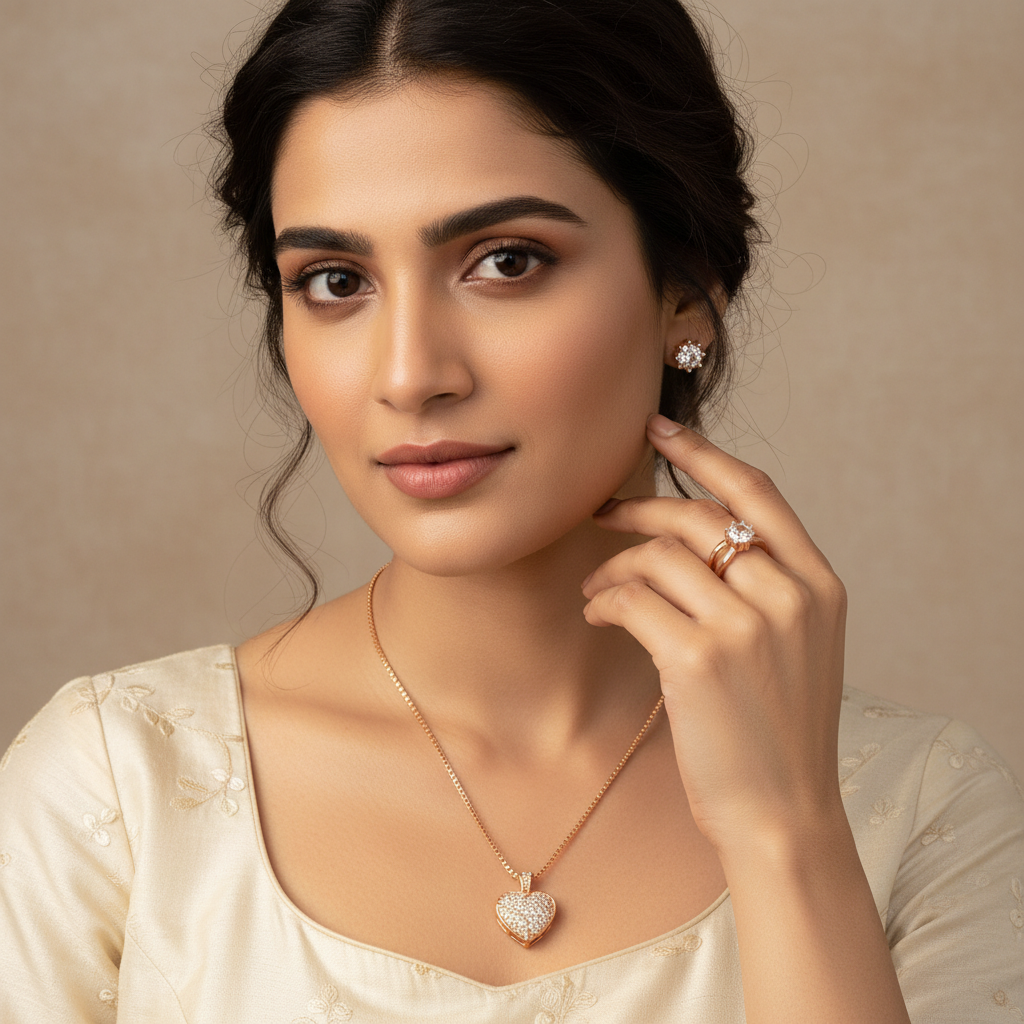 Timeless Heart Charm Jewelry Combo