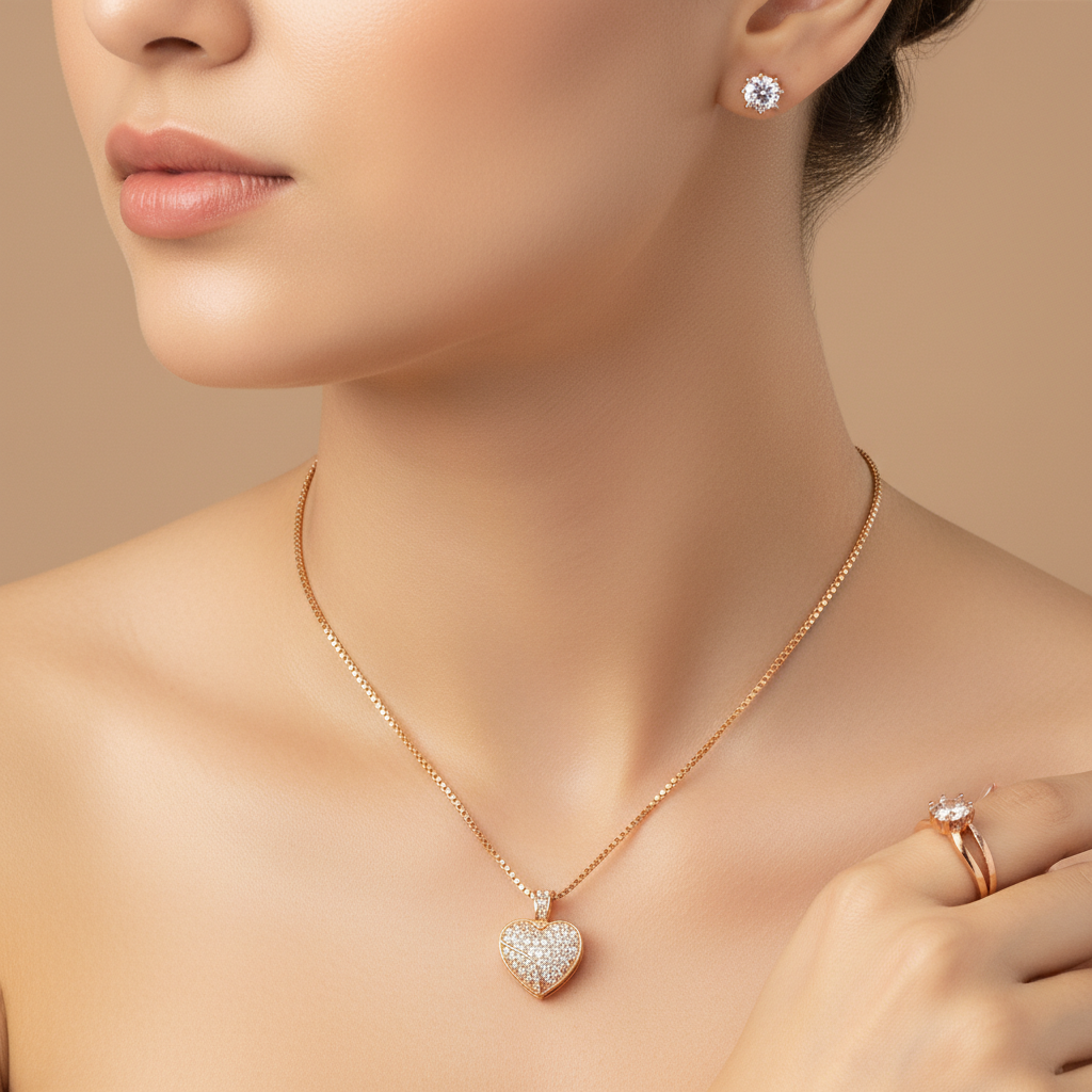 Timeless Heart Charm Jewelry Combo