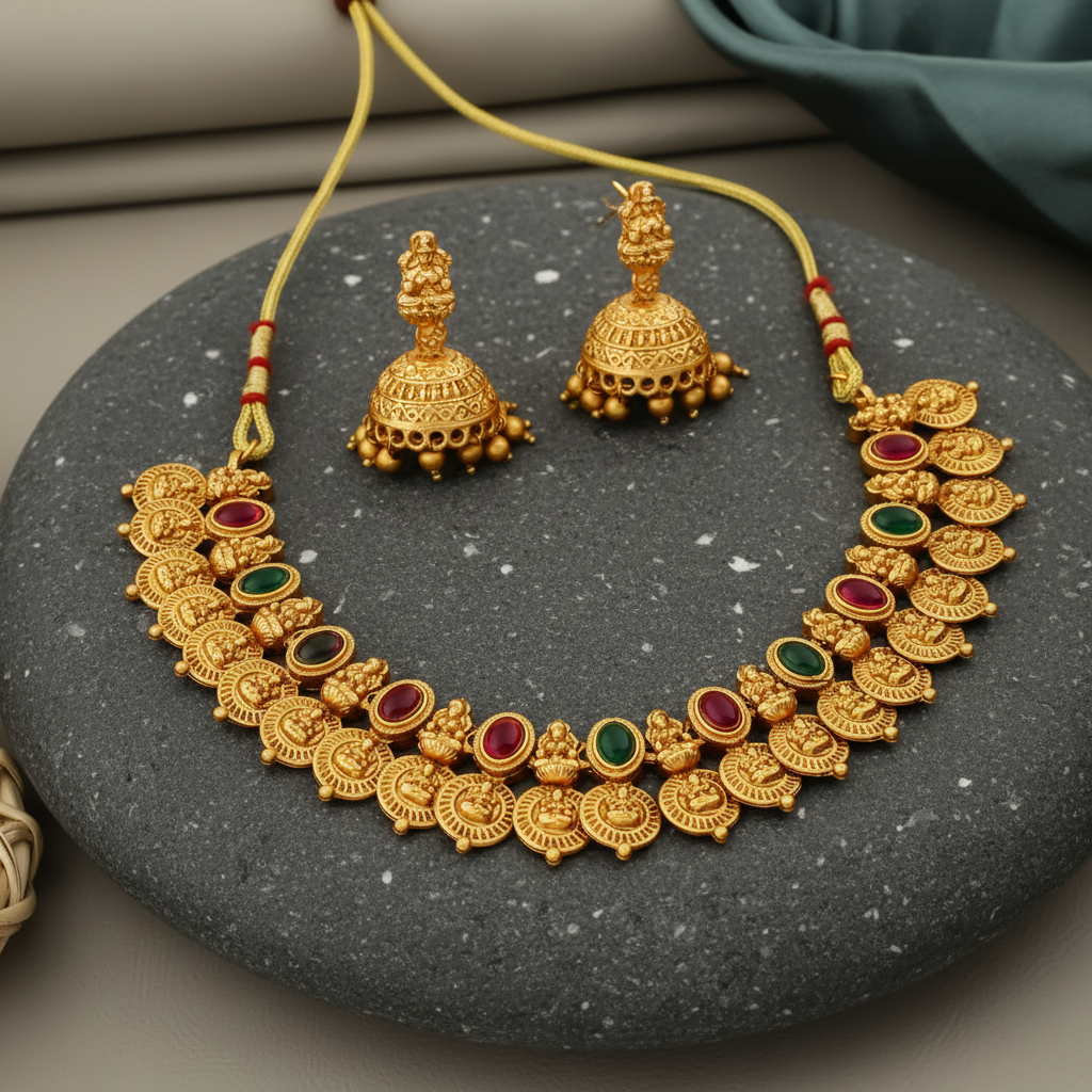 Vidya Temple Nakshi Necklace Set