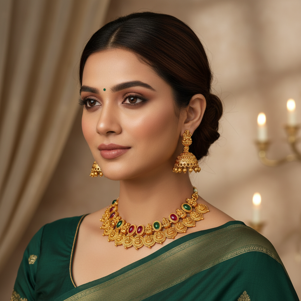Vidya Temple Nakshi Necklace Set
