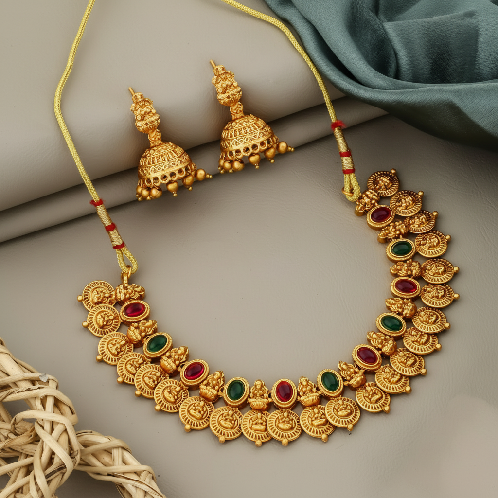 Vidya Temple Nakshi Necklace Set