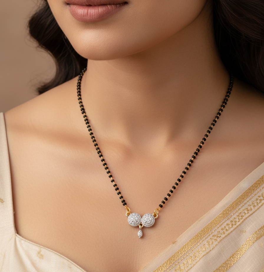 Twin Pearl Mangalsutra
