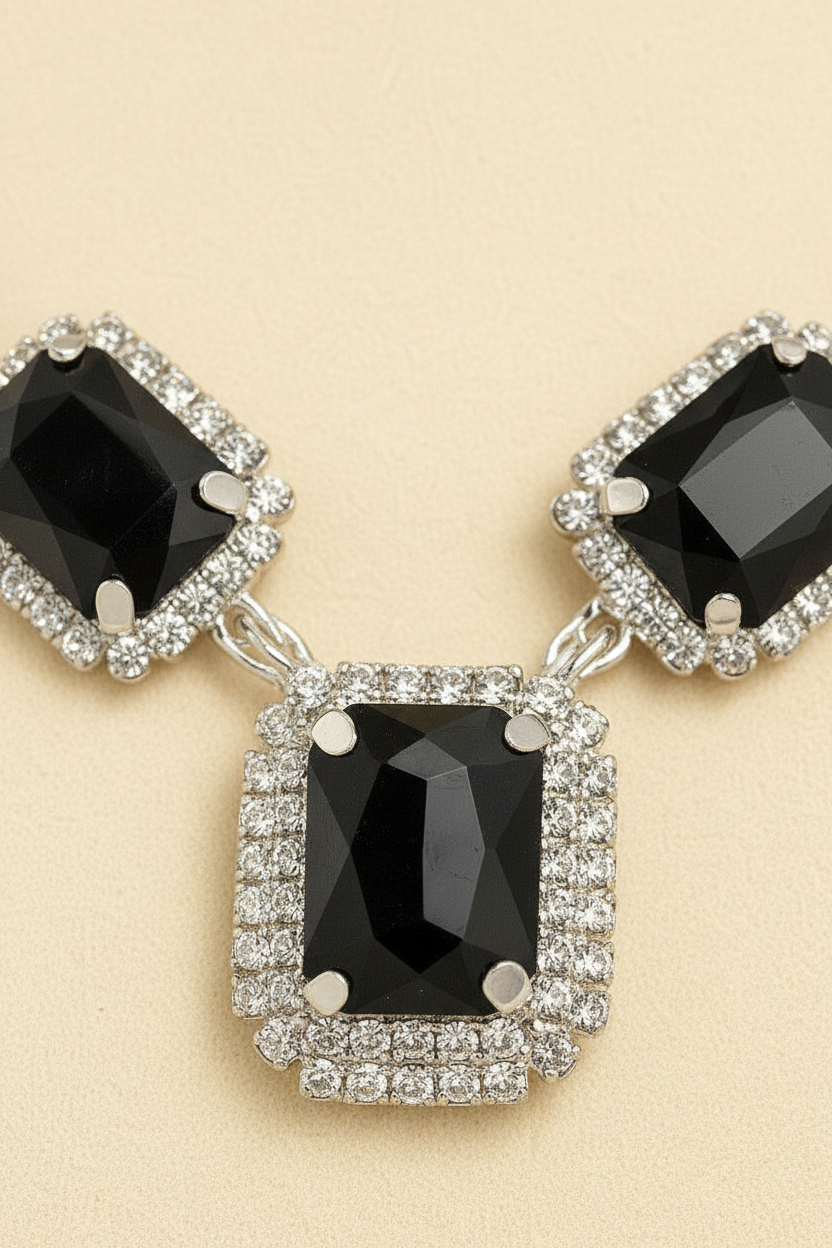 Rubi Necklace Set - Black