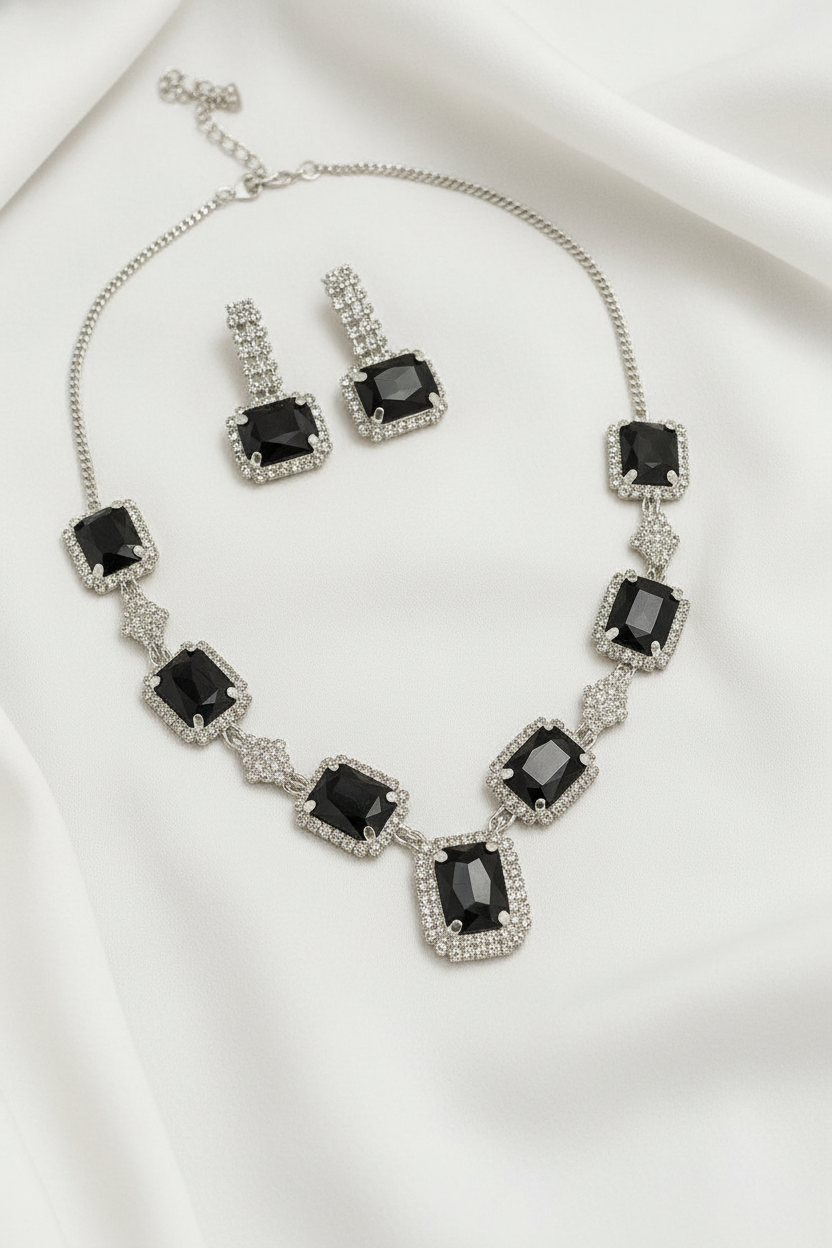 Rubi Necklace Set - Black