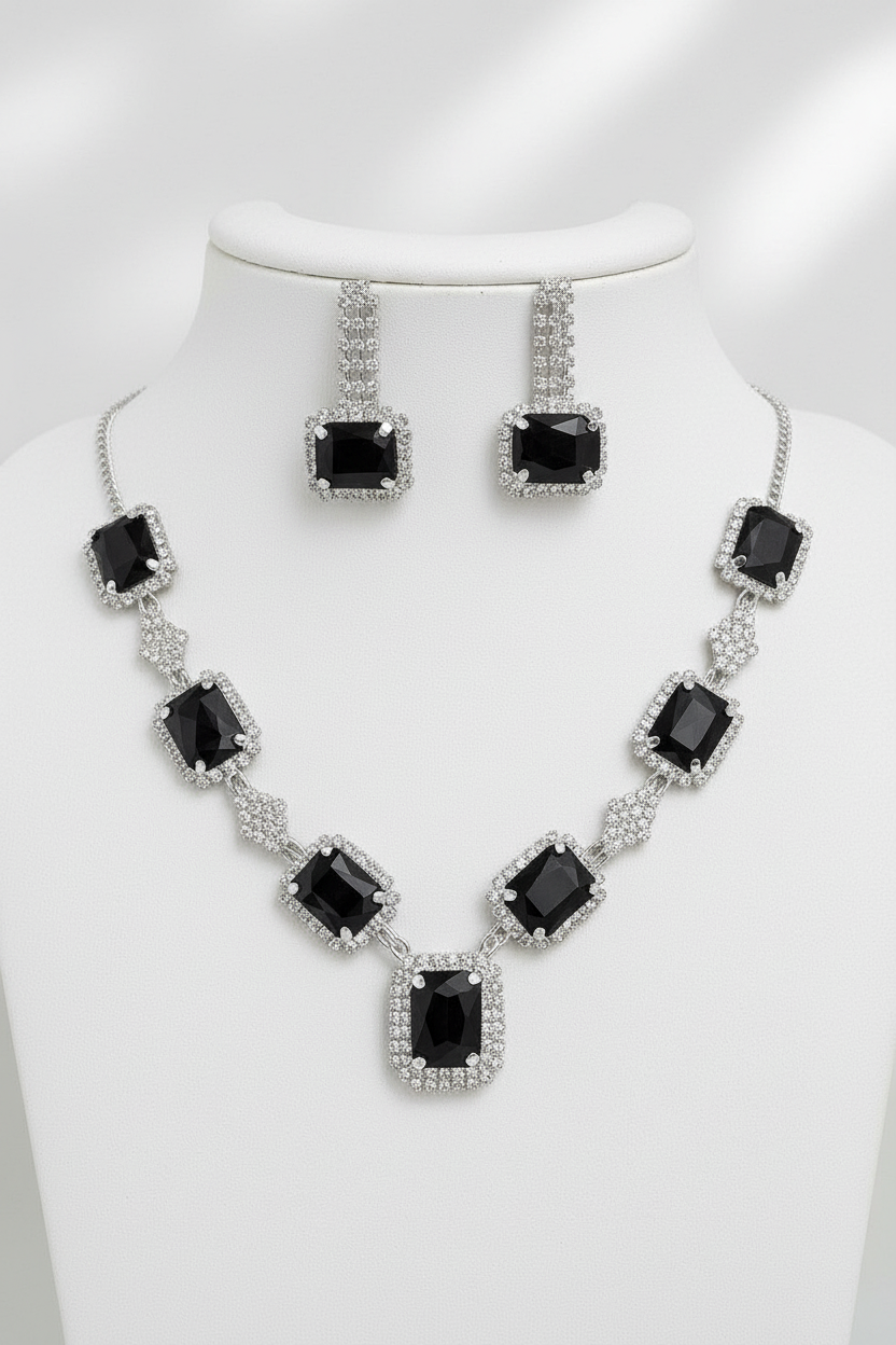 Rubi Necklace Set - Black