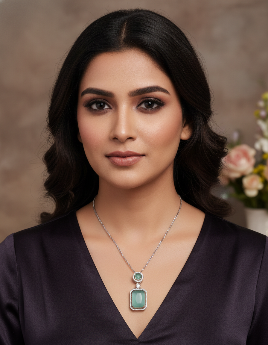 Winny Stone Pendant - Mint